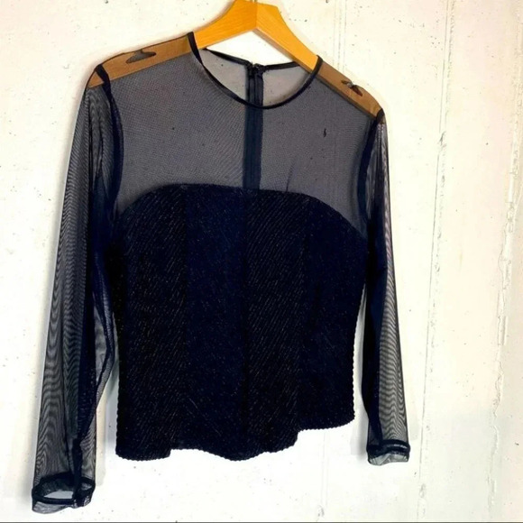 Jeffrey & Dara 2 piece pants & top  black‎ sheer glitter set - Picture 4 of 12